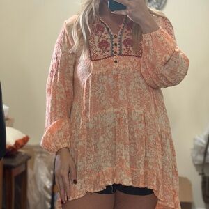 Babydoll Tunic Anthropologie Claudia Embroidered Tunic